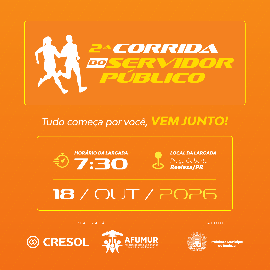 2ª Corrida Do Servidor PÚblico - Vem Junto Com A Cresol